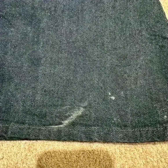 Zara Trafaluc Denim Pinafore Dress Small Open Sides Hidden Back Zipper A-Line - Picture 5 of 5